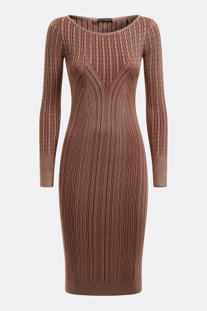 Guess, Rochie Dama, Cambrata cu imprimeu si decolteu rotund [3]