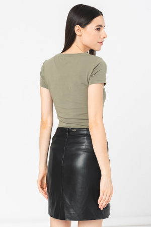 Guess, Tricou slim fit cu logo, Verde sparanghel, S [1]