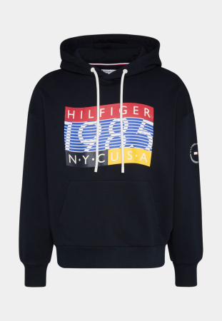 Hanorace - Hanorac Bărbați, Tommy Hilfiger, Albastru, Team Graphic