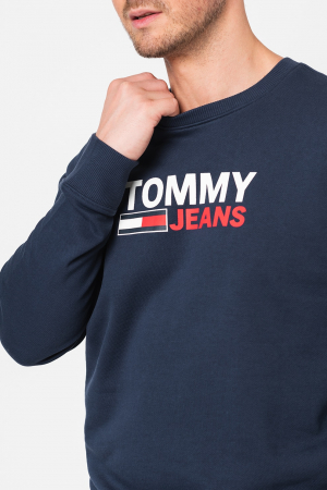 Hanorac Barbati, Tommy Hilfiger, Negru/Albastru Închis, Bumbac, Logo printat [3]