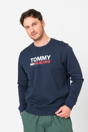 Hanorac Barbati, Tommy Hilfiger, Negru/Albastru Închis, Bumbac, Logo printat [2]