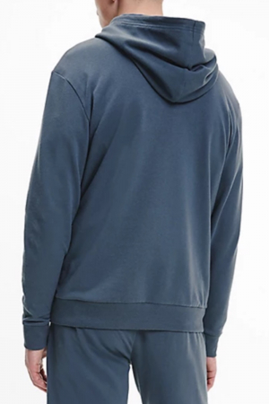 Hanorac cu gluga, Calvin Klein, Albastru, Bumbac, Text Printat [1]
