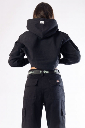 Hanorac Dama, Champion, Negru, Mini logo si gluga [1]