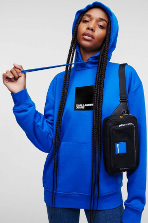 Hanorac Dama, Karl Lagerfeld, Albastru, Bumbac, XL