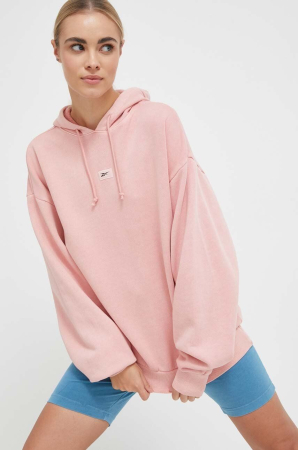 Hanorac Dama, Reebok, Roz Pudrat, CL RBK ND, Oversize [3]
