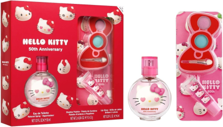 Parfumuri - Hello Kitty, Parfum EDT 30 ml + Luciu de buze + Fard de pleoape