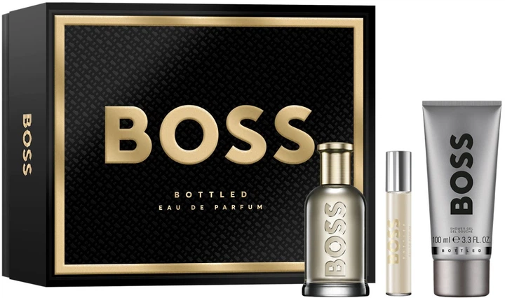 Hugo Boss, Boss Bottled, Set, Eau De Parfum 100 ml (EDP) + Gel De Duș 100 ml + Eau De Parfum 10 ml (EDP)