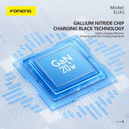 Incarcator, Foneng, 2 porturi USB + TIP-C PD 20W, Cu cablu Tip-C la Tip-C, Alb [5]