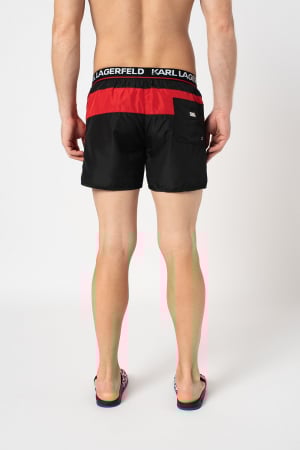 Karl Lagerfeld, Pantaloni scurti de baie, Banda logo in talie [5]
