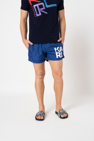 Karl Lagerfeld, Pantaloni scurti de baie, Imprimeu cu logo supradimensionat [6]