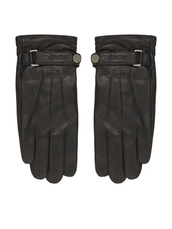 Manusi Barbati, Calvin Klein, Negru, 100% Piele Naturală