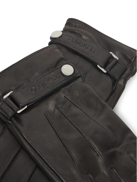 Manusi Barbati, Calvin Klein, Negru, 100% Piele Naturală [2]