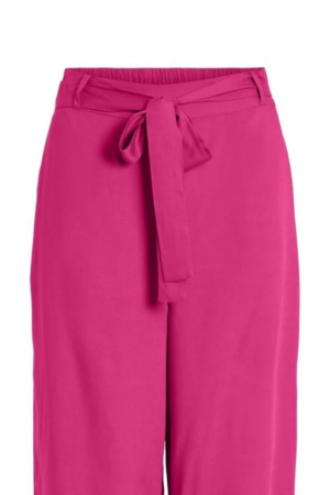 Pantaloni Dama, Vila, Roz, Buzunare laterale si curea in talie [1]