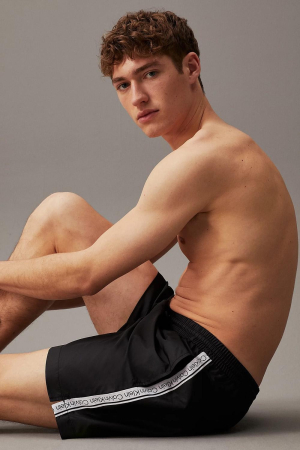 Pantaloni de baie bărbați, Calvin Klein, Negru, Drawstringnos, Polygiene [3]