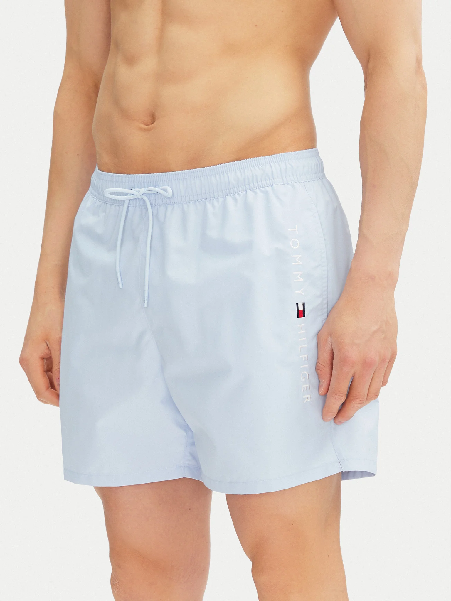 Pantaloni de baie, Tommy Hilfiger, Negru, Logo Brodat
