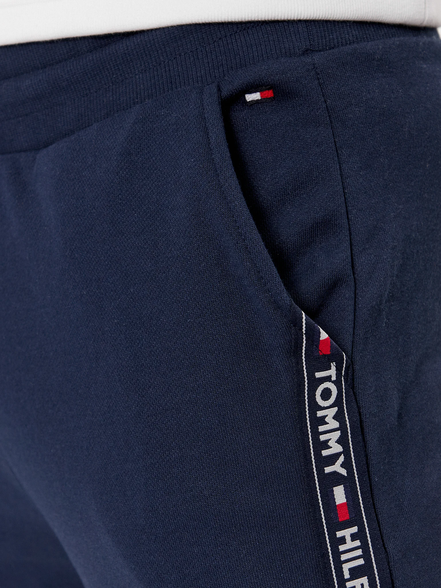 Pantaloni de trening, Tommy Hilfiger, Banda Logo, Bumbac, Albastru [3]