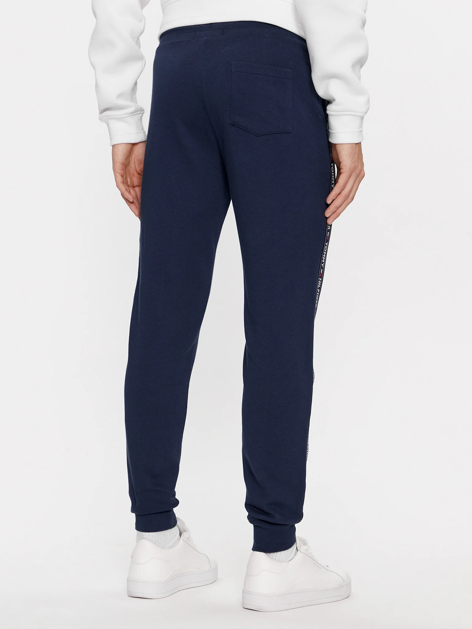 Pantaloni de trening, Tommy Hilfiger, Banda Logo, Bumbac, Albastru [2]