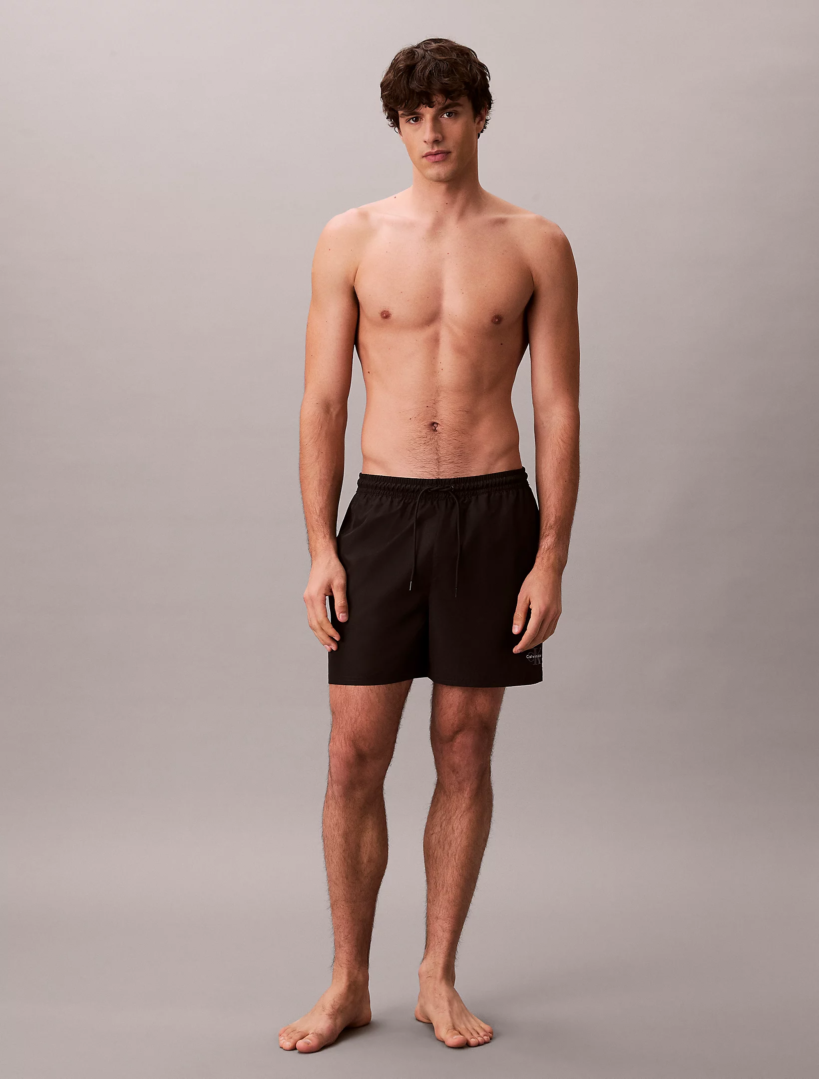 Pantaloni scurți baie, Calvin Klein, Negru, Logo [4]