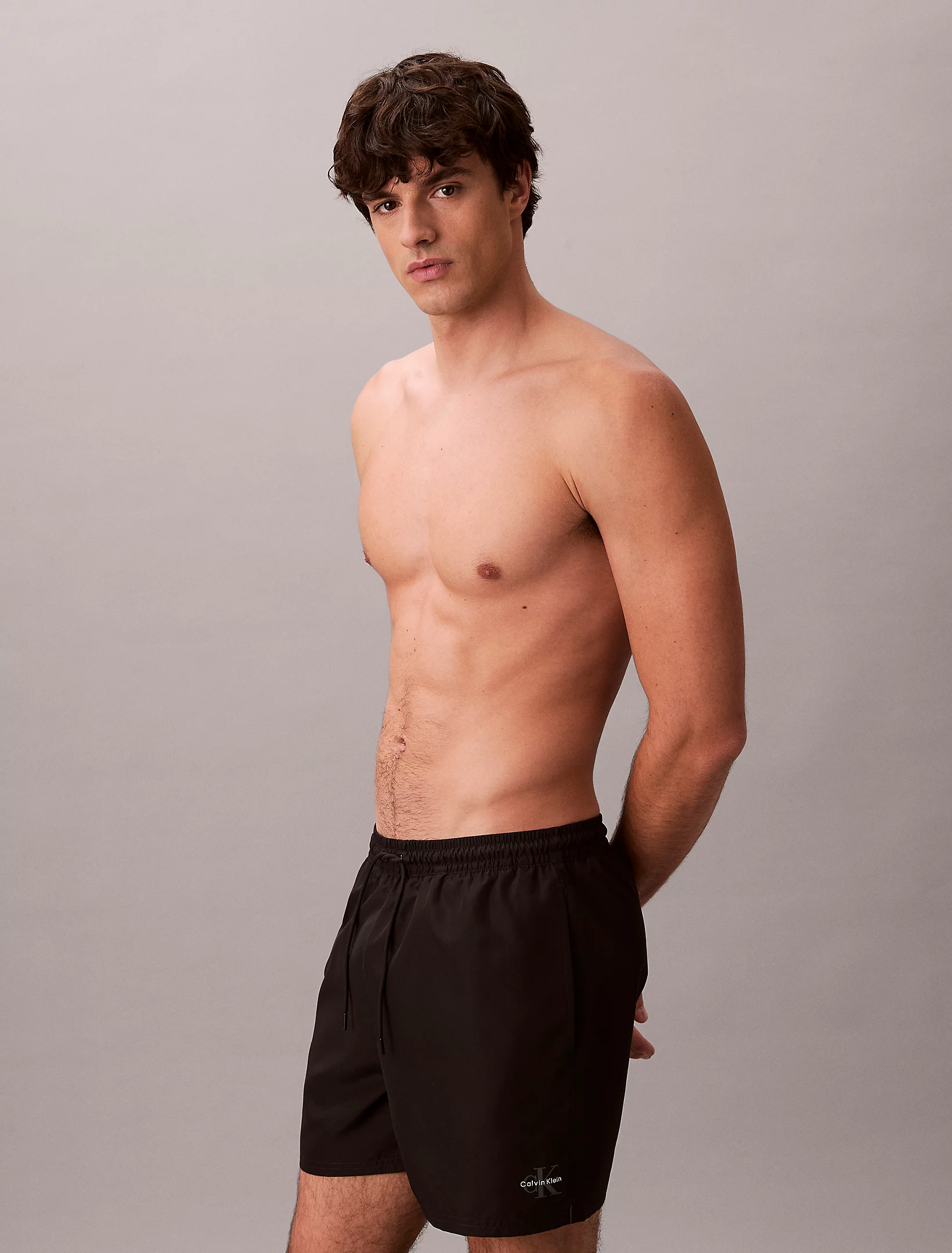 Pantaloni scurți baie, Calvin Klein, Negru, Logo [3]