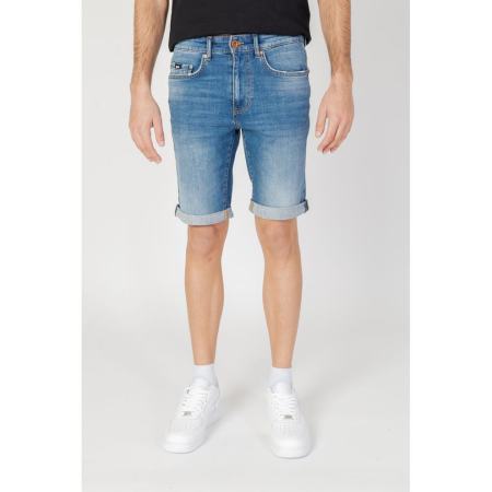 Pantaloni scurti - Pantaloni scurți bărbați, Gas, Albastru, Denim