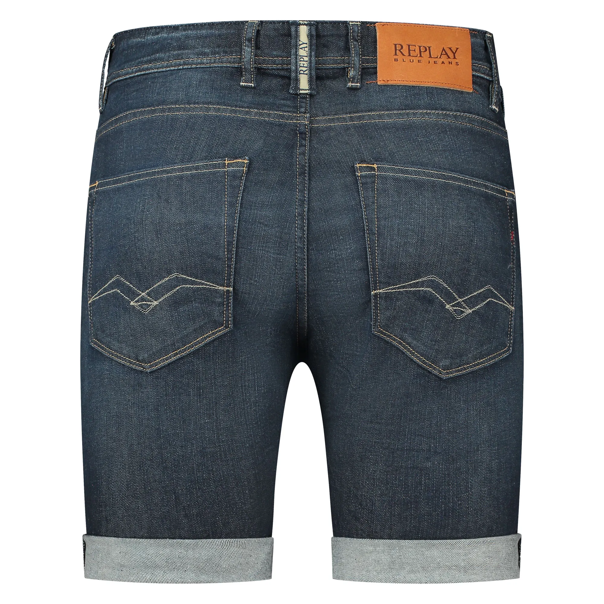 Pantaloni scurți bărbați, Replay, Albastru Închis, Regular Fit [2]