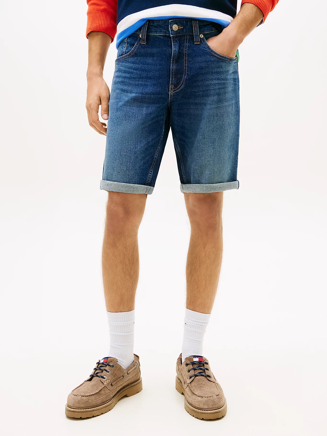 Pantaloni scurti - Pantaloni scurți bărbați, Tommy Jeans, Albastru, Ronnie, Denim