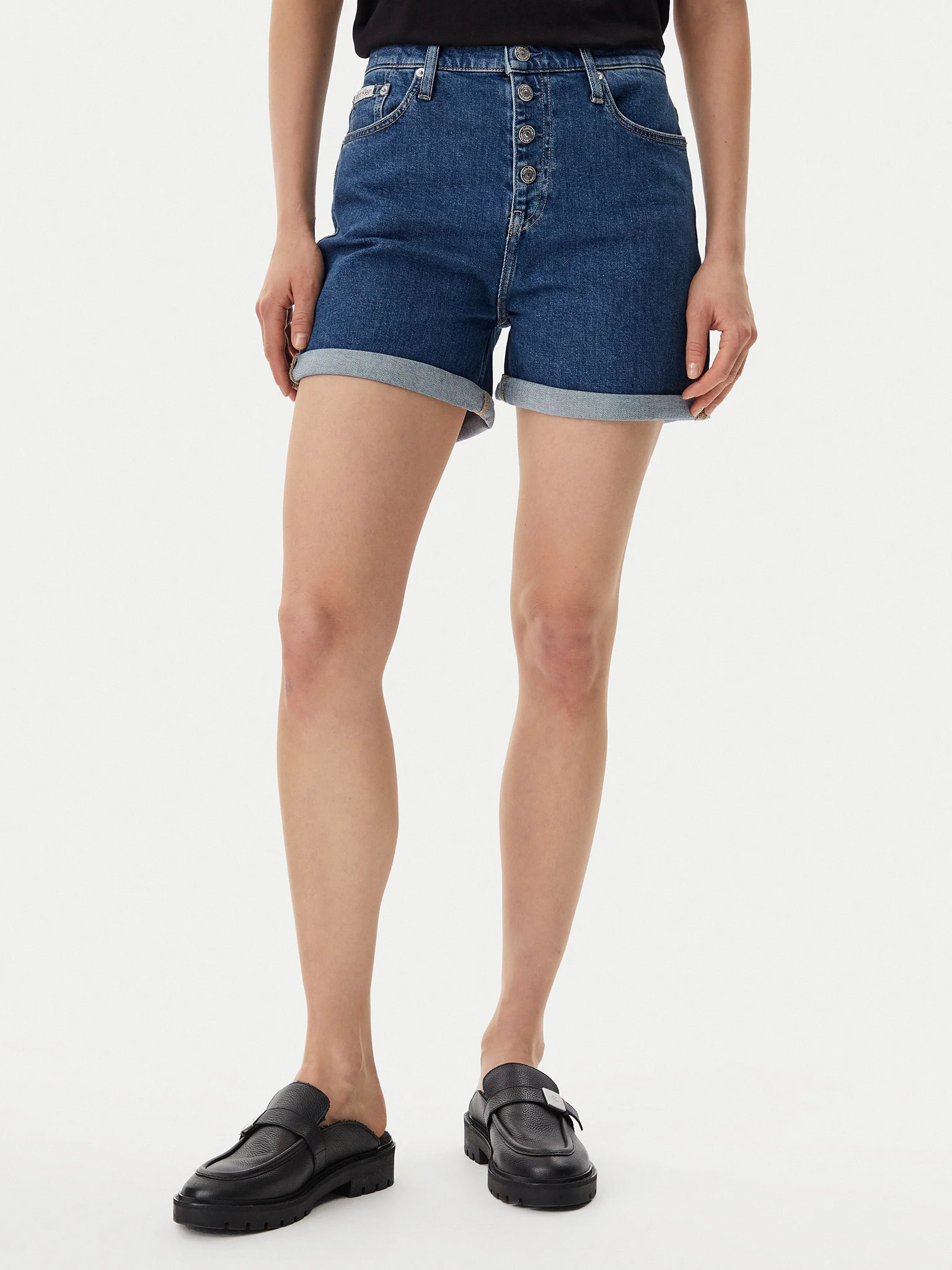 Pantaloni - Pantaloni scurți dama, Calvin Klein Jeans, Albastru