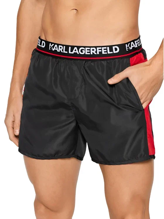 Barbati - Pantaloni scurți de baie, Karl Lagerfeld, Banda Logo