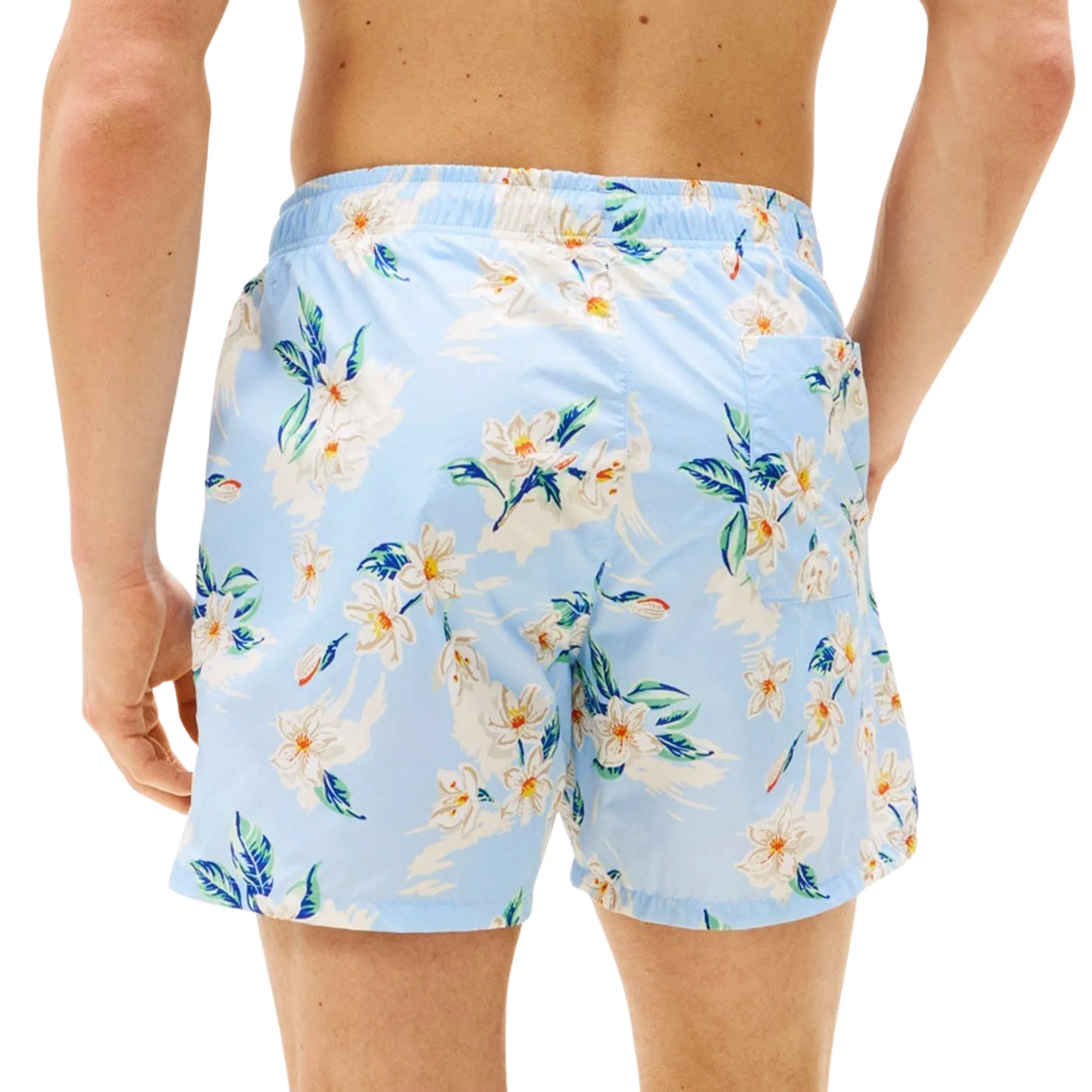 Pantaloni scurți de baie, Tommy Hilfiger, Albastru Deschis, Imprimeu Floral [1]