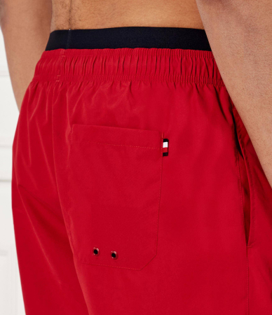 Pantaloni scurți de baie, Tommy Hilfiger, Roșu, Bandǎ Logo [4]