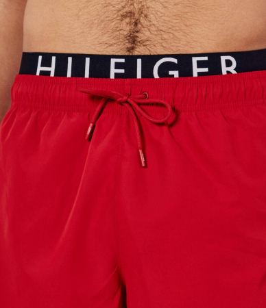 Pantaloni scurți de baie, Tommy Hilfiger, Roșu, Bandǎ Logo [2]