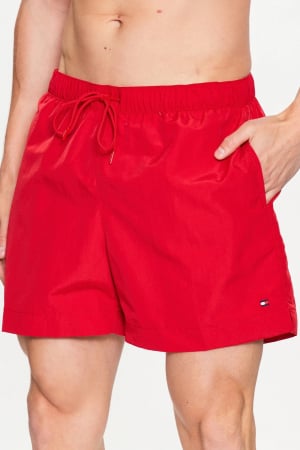 Pantaloni scurti de baie, Tommy Hilfiger, Rosu, XL