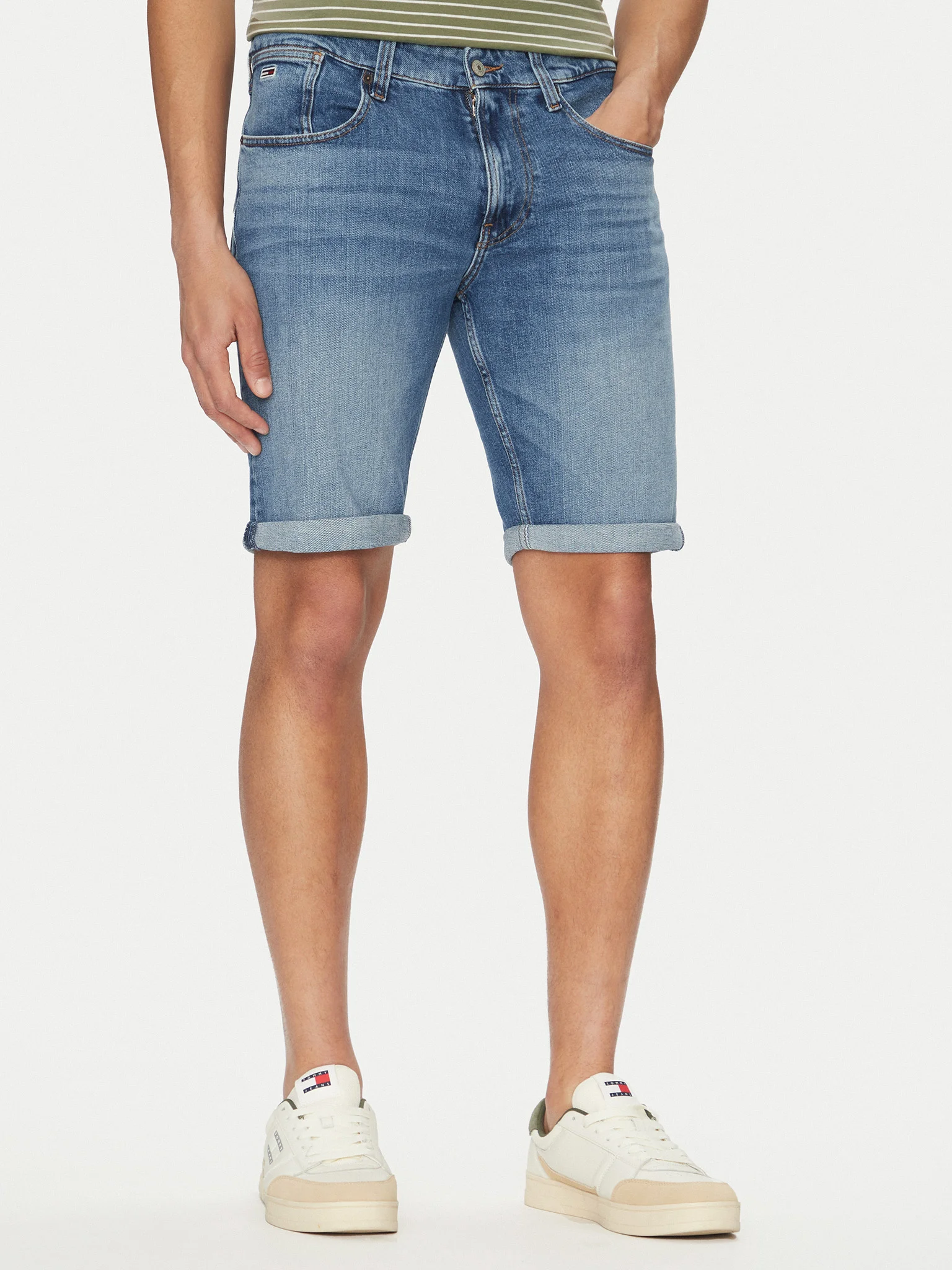 Pantaloni scurti - Pantaloni scurți de blugi bărbați, Tommy Jeans, Albastru