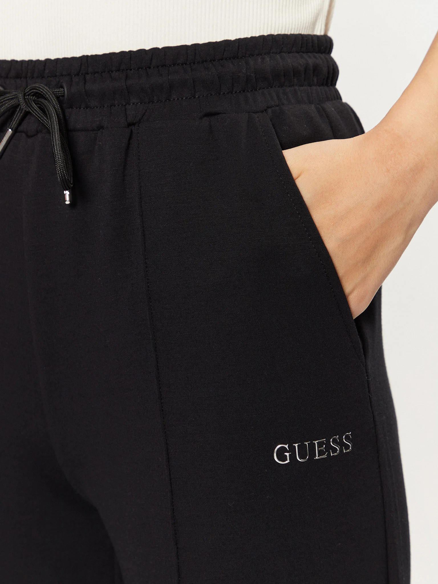 Pantaloni trening dama, Guess, Negru, Regular Fit [3]