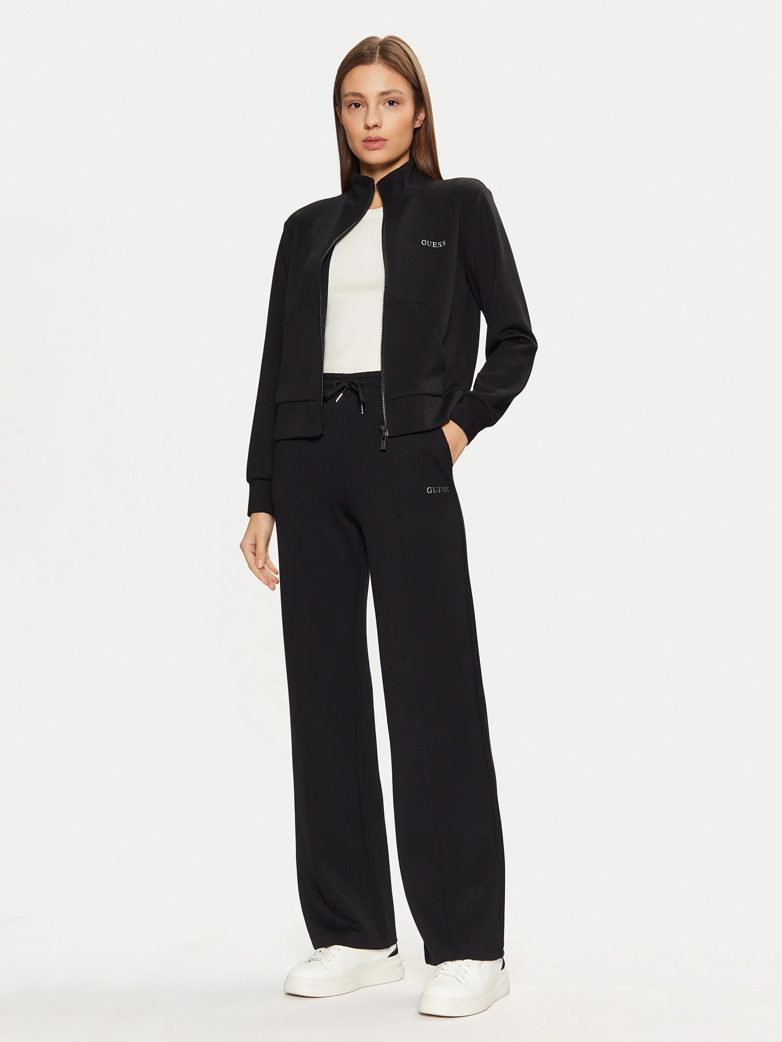Pantaloni trening dama, Guess, Negru, Regular Fit [2]
