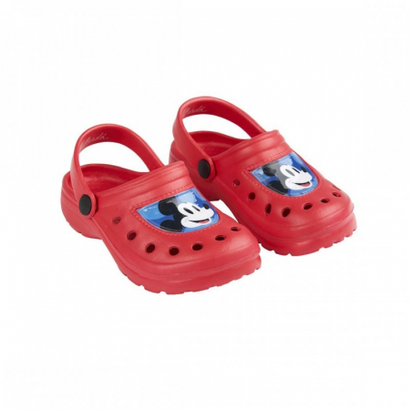 Papuci Plaja Clogs, Mickey Mouse, Disney, Albastru/Roșu