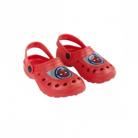 Papuci Plaja Clogs, Spiderman, EVA, Albastru/Rosu