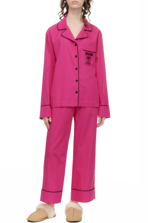 Lenjerie intima - Pijama Dama, Moschino, Bumbac, Set doua piese