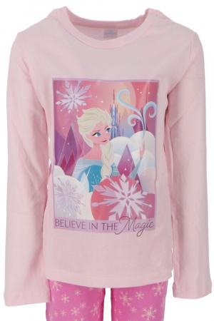 Pijamale fete cu licență, Frozen, Elsa, Bumbac, Roz, Bumbac [1]