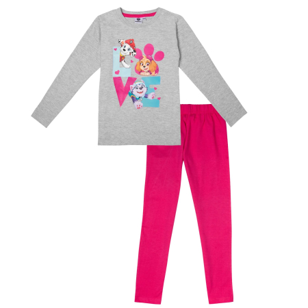 Copii - Pijamale lungi copii, Paw Patrol, Bumbac, 2 Piese