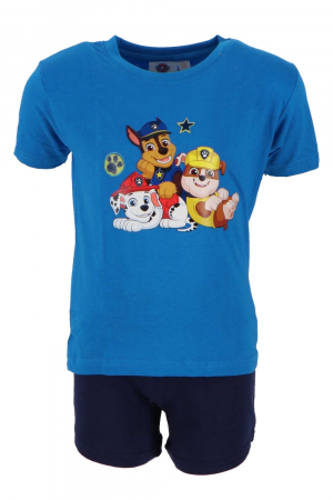 Pijamale scurte copii, Paw Patrol, Cu licență, Albastru, Bumbac [2]