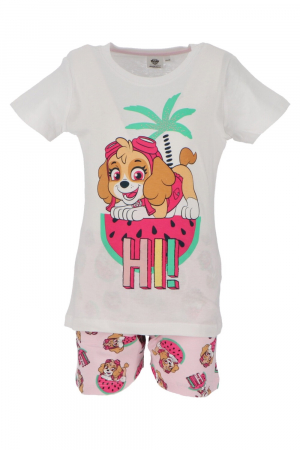 Pijamale - Pijamale scurte copii, Paw Patrol, Skye, Cu licență, Bumbac, 2 Piese