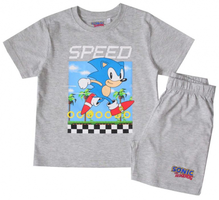 Pijamale scurte copii, Sonic, Cu licență, Bumbac