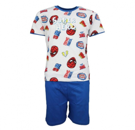 Pijamale scurte copii, Spiderman, Cu licență, Bumbac