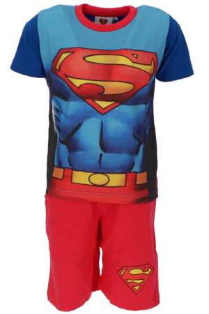 Pijamale scurte copii, Superman, Cu licență, 2 Piese, Bumbac [3]