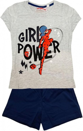 Pijamale scurte pentru copii, Miraculous, Ladybug, Glitter Print, Bumbac [1]