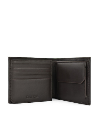 Portofel Bărbați, Calvin Klein, Maro, Piele Naturală, Duo Stitch Trifold [2]