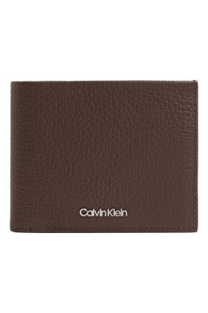 Portofele Barbati - Portofel Bărbați, Calvin Klein, Maro, Piele Naturală, Logo Metalic
