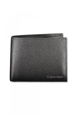 Portofel Bărbați, Calvin Klein, Piele, Negru, Logo Printat, 11x9x1 cm