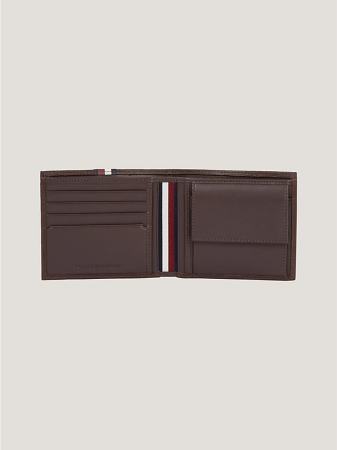 Portofel Barbati, Tommy Hilfiger, 100% Piele naturala, Maro [3]